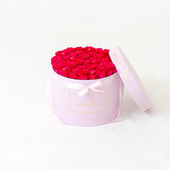 Large Suede Round Box