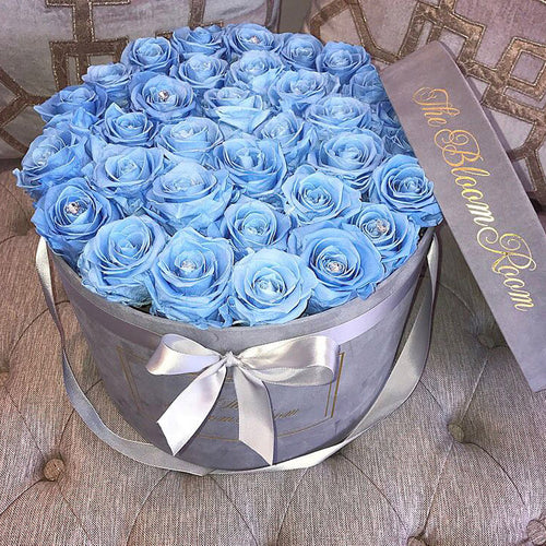 Large Suede Round Box