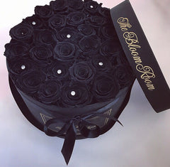 Large Black Round Box