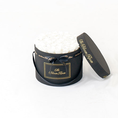 Large Black Round Box